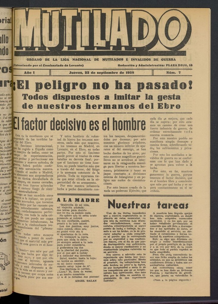 Miniatura de Mutilado del 22 de septiembre de 1938