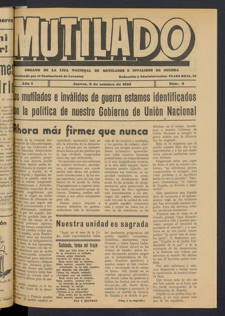 Miniatura de Mutilado del 6 de octubre de 1938
