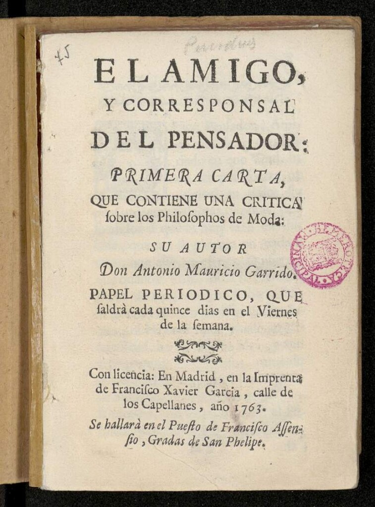 Miniatura de El Amigo y corresponsal del Pensador