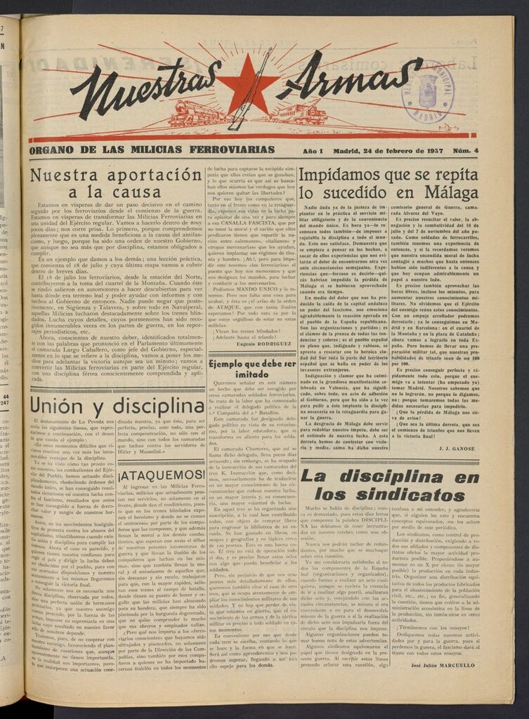 Miniatura de Nuestras Armas del 24 de febrero de 1937