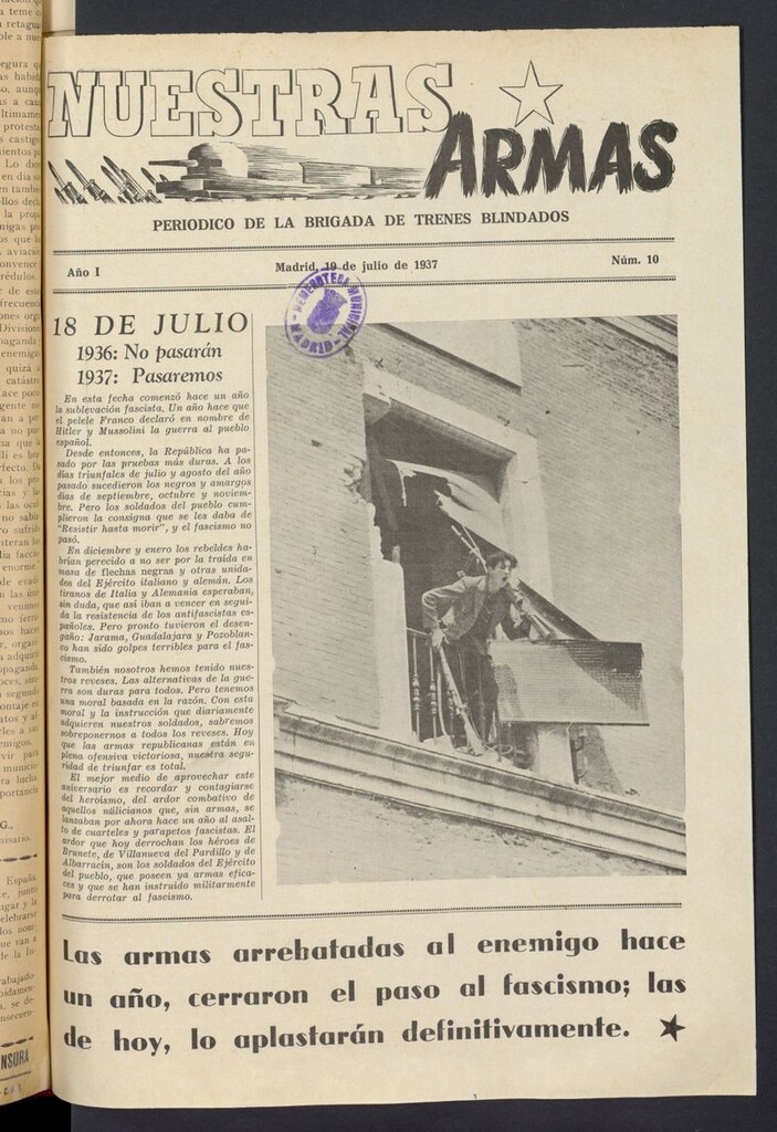 Miniatura de Nuestras Armas del 19 de julio de 1937