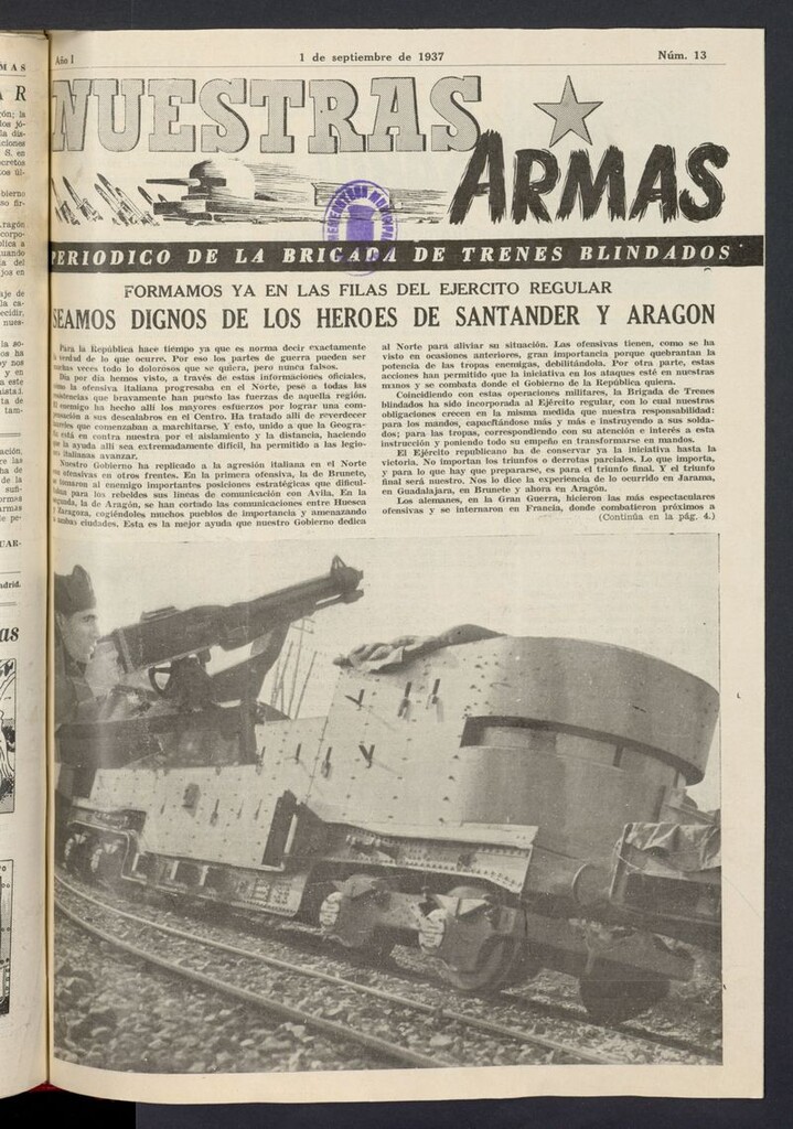 Miniatura de Nuestras Armas del 1 de septiembre de 1937