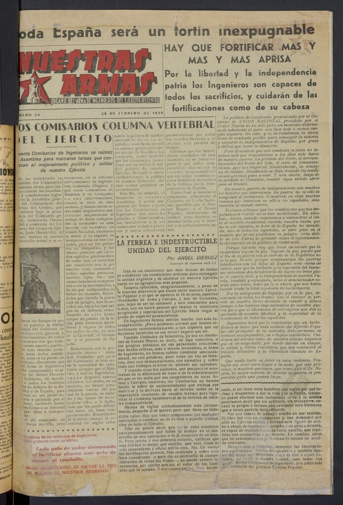Miniatura de Nuestras Armas del 28 de febrero de 1939