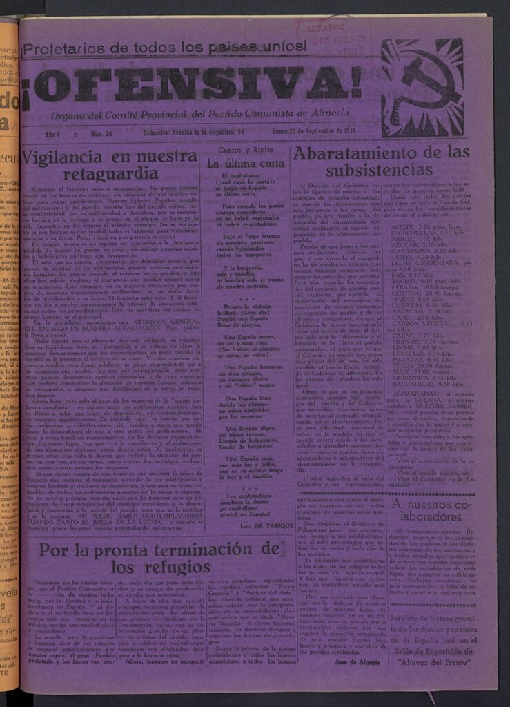 Miniatura de ¡Ofensiva! del 20 de septiembre de 1937