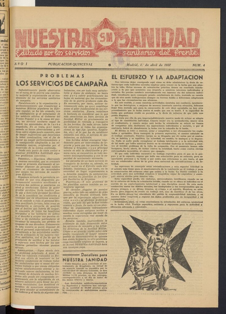 Miniatura de Nuestra Sanidad del 1 de abril de 1937