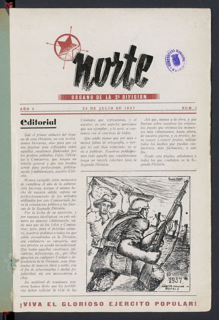 Miniatura de Norte: órgano de la 2ª división (1937) del 24 de julio de 1937