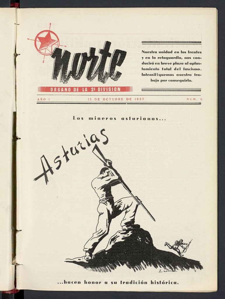 Miniatura de Norte: órgano de la 2ª división (1937) del 15 de octubre de 1937
