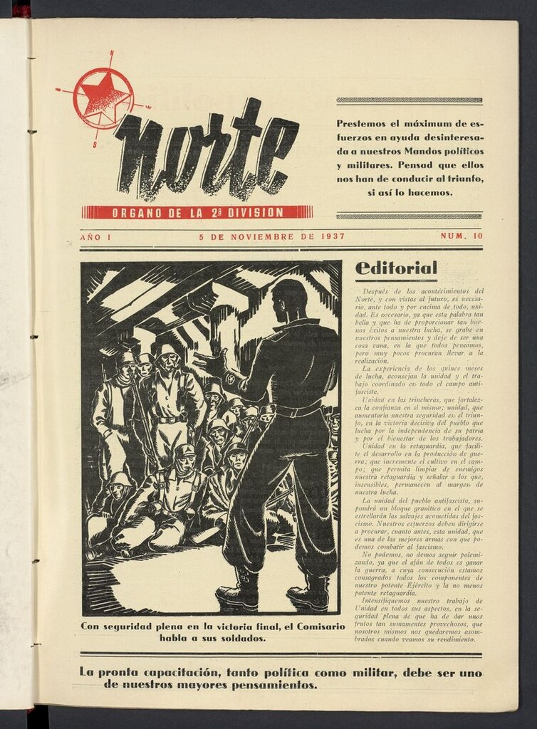 Miniatura de Norte: órgano de la 2ª división (1937) del 5 de noviembre de 1937