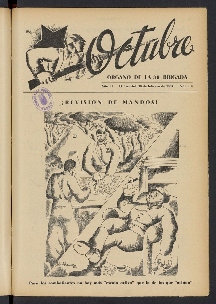 Miniatura de Octubre: boletín de la 30 brigada del 18 de febrero de 1937