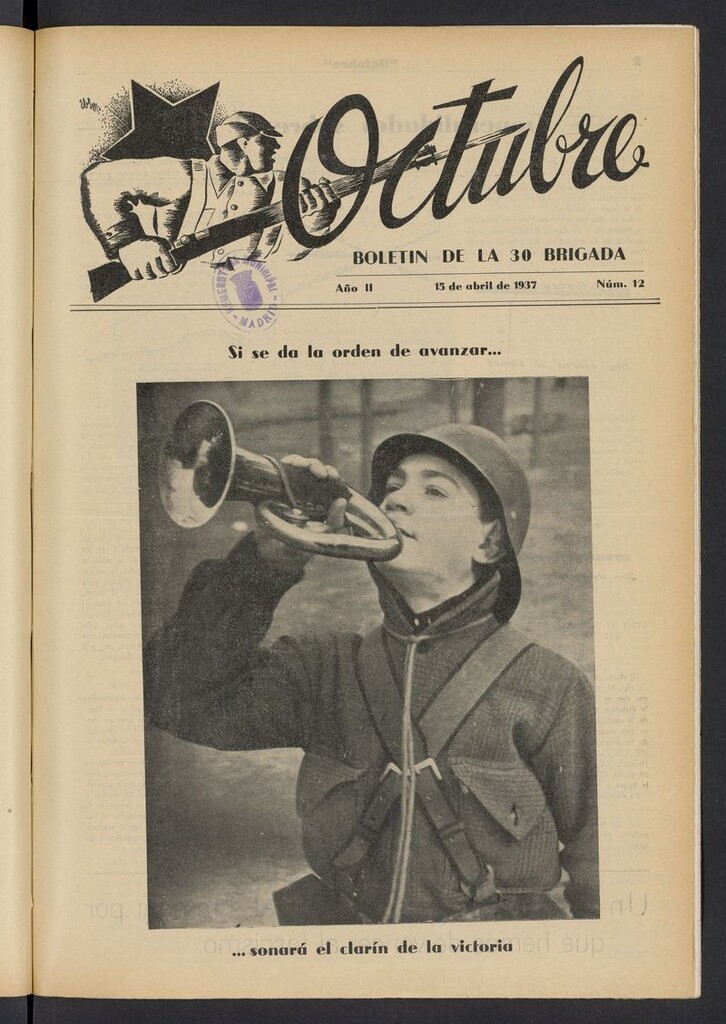 Miniatura de Octubre: boletín de la 30 brigada del 15 de abril de 1937