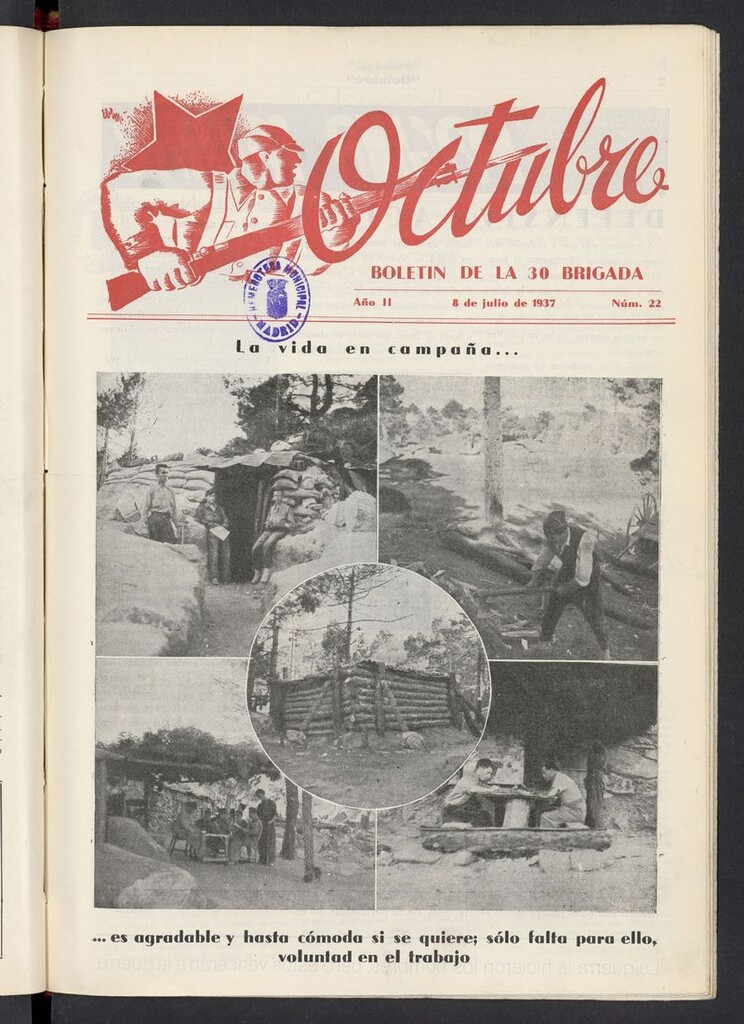 Miniatura de Octubre: boletín de la 30 brigada del 8 de julio de 1937