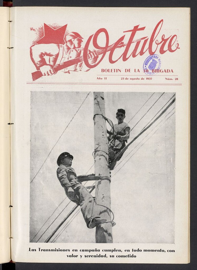 Miniatura de Octubre: boletín de la 30 brigada del 23 de agosto de 1937