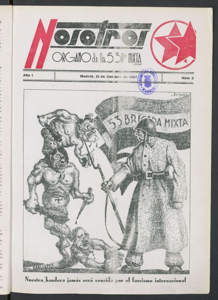 Miniatura de Nosotros: órgano de la 53 Brigada Mixta del 21 de octubre de 1937