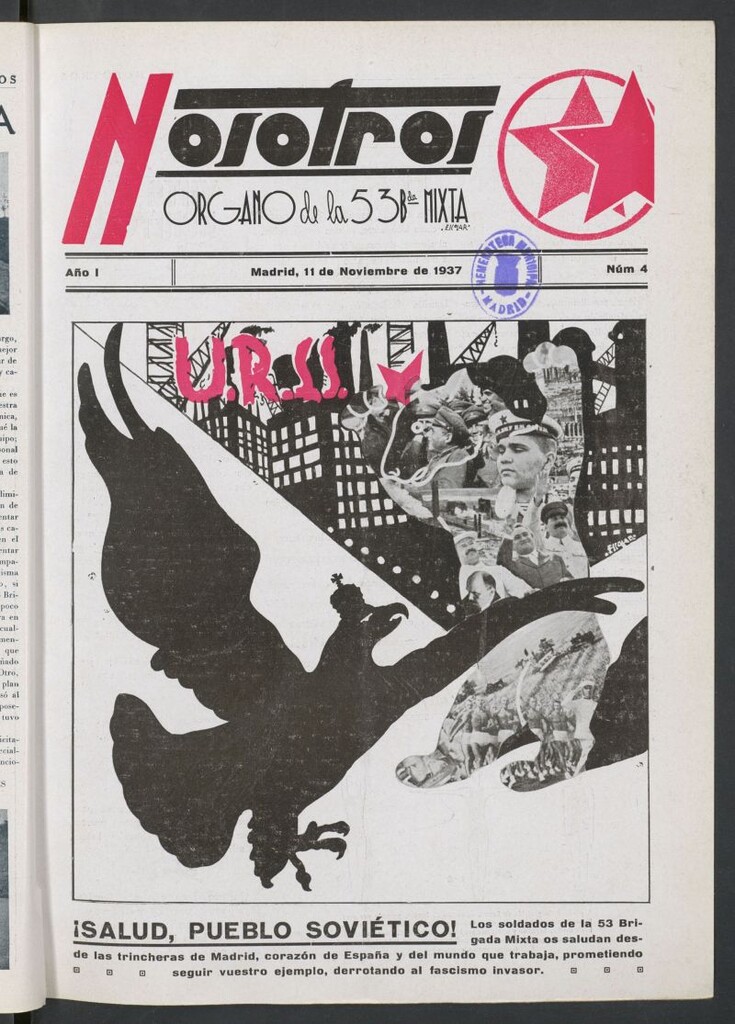Miniatura de Nosotros: órgano de la 53 Brigada Mixta del 11 de noviembre de 1937