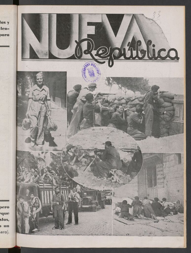 Miniatura de Nueva República : portavoz de los Jóvenes Republicanos de Izo del 16 de julio de 1937