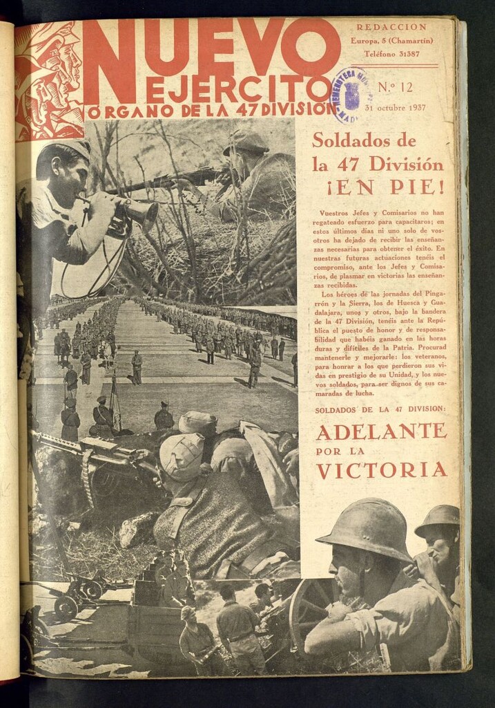 Miniatura de Nuevo Ejército : órgano de la 39 División del 31 de octubre de 1937