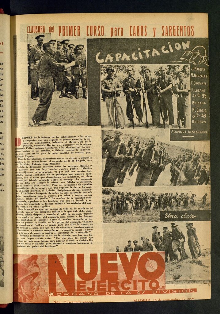 Miniatura de Nuevo Ejército : órgano de la 39 División del 26 de septiembre de 1937