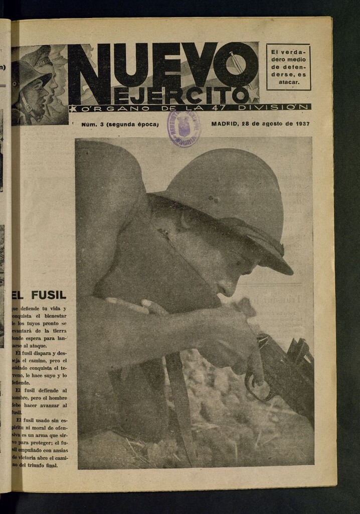 Miniatura de Nuevo Ejército : órgano de la 39 División del 28 de agosto de 1937