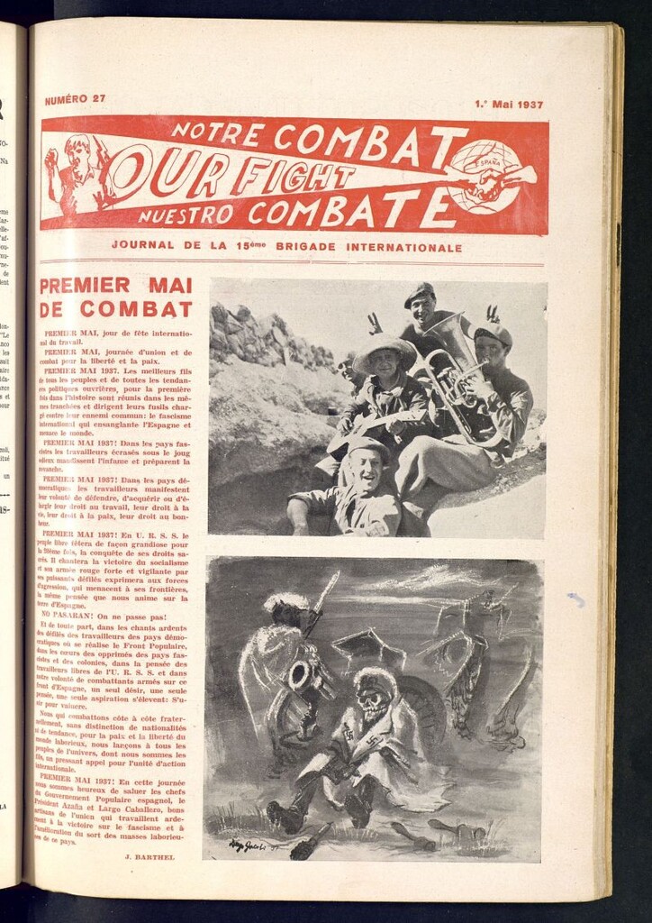 Miniatura de Notre Combat : Journal de Front en Espagne de la XVeme Brigade Internationale. 1º Mai 1937