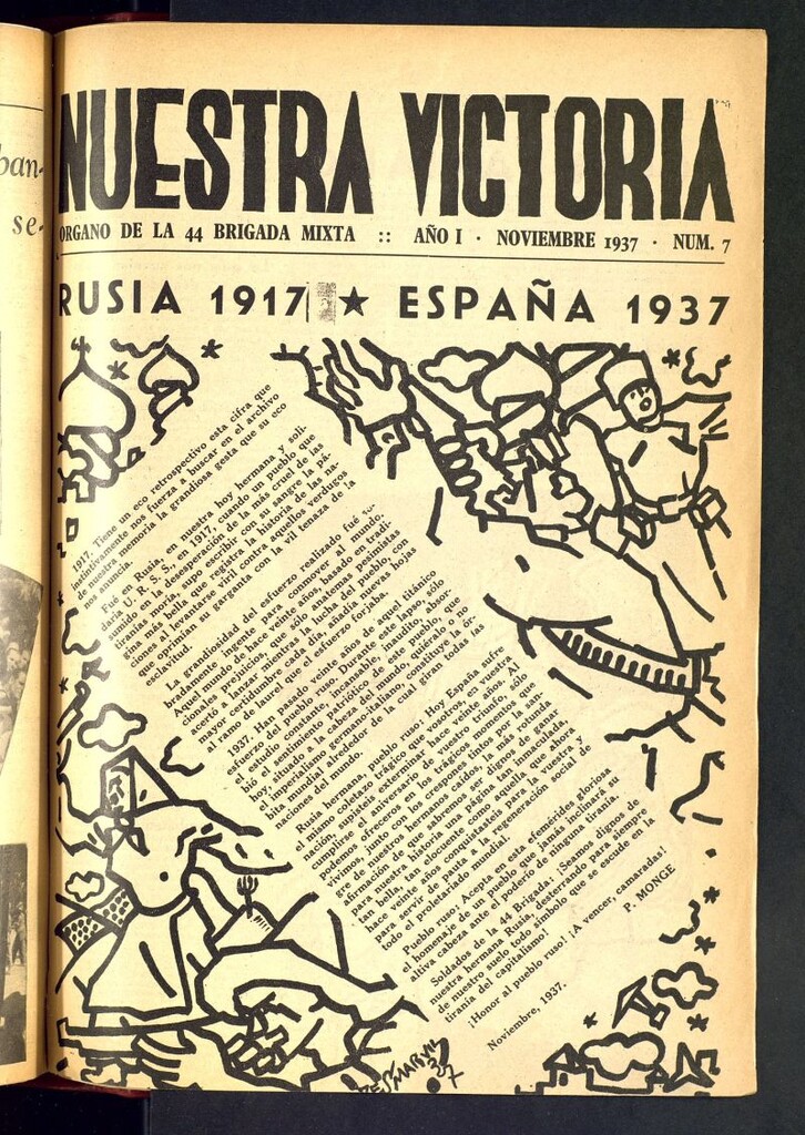 Miniatura de Nuestra victoria : periódico de la 44 Brigada Mixta de noviembre de 1937