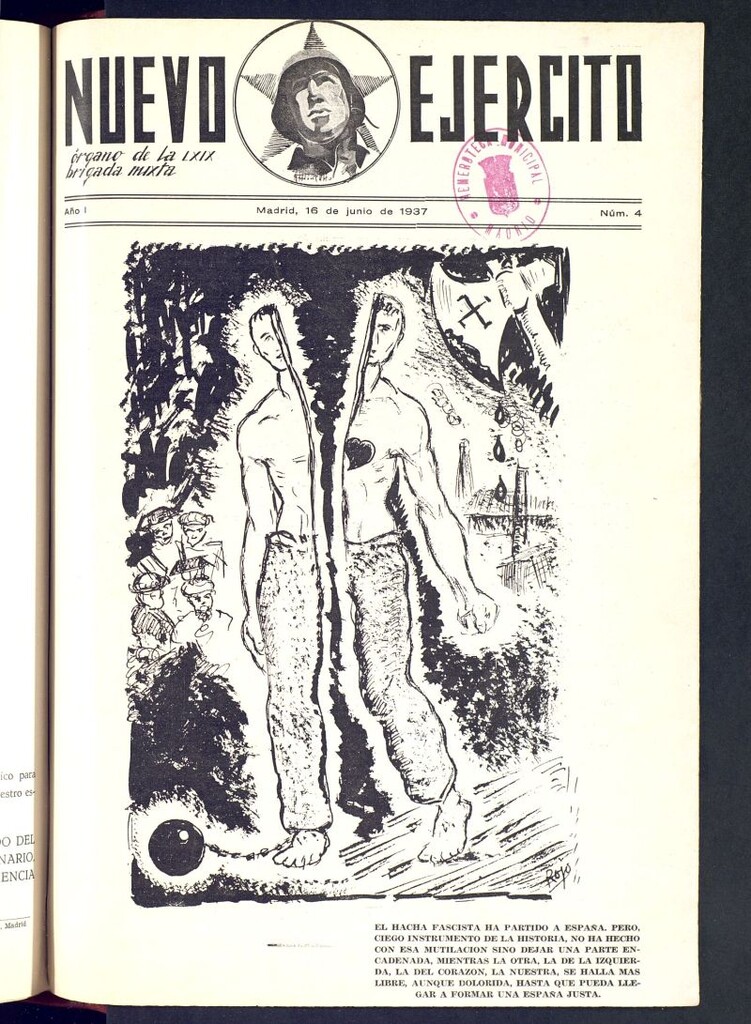 Miniatura de Nuevo Ejército semanario de guerra : Órgano de la LXIX Brigada del 16 de junio de 1937