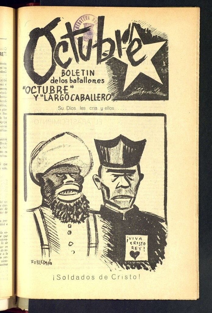 Miniatura de Octubre : boletín de los Batallones Octubre y Largo Caballero del 18 de agosto de 1936