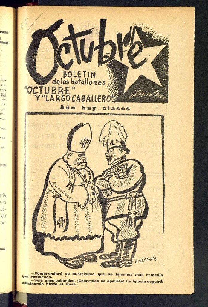 Miniatura de Octubre : boletín de los Batallones Octubre y Largo Caballero del 28 de agosto de 1936