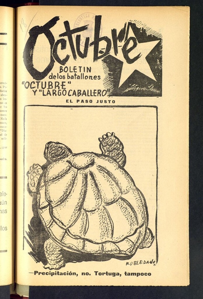 Miniatura de Octubre : boletín de los Batallones Octubre y Largo Caballero del 2 de septiembre de 1936