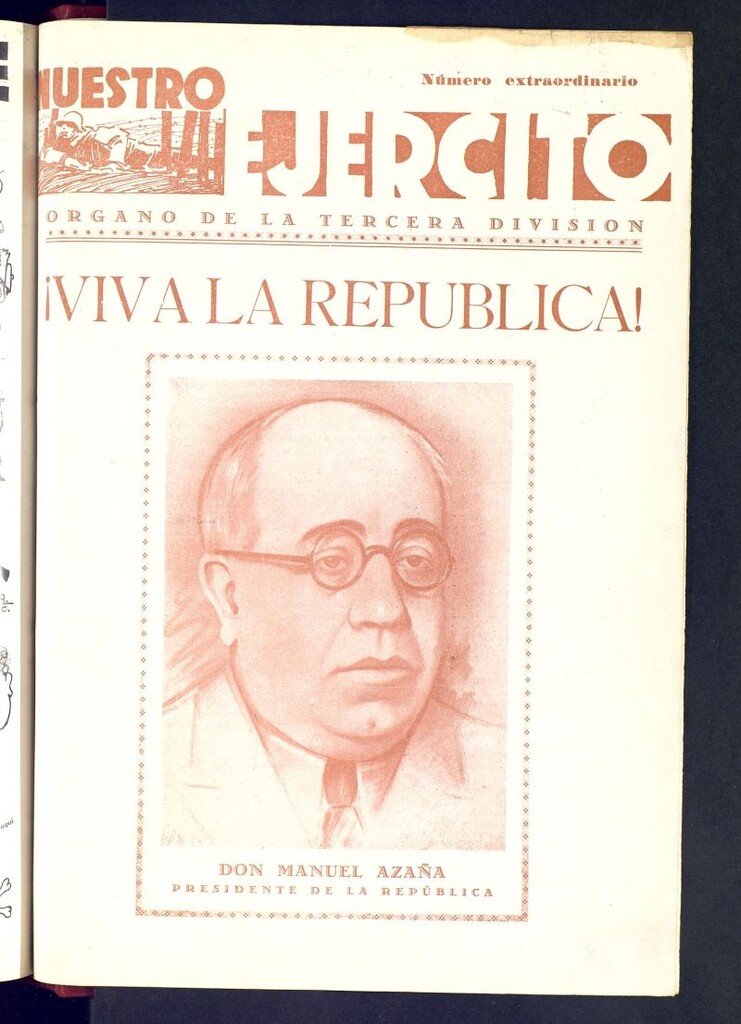 Miniatura de Nuestro ejercito : órgano de la 3ª División del 18 de julio de 1937. Número extraordinario