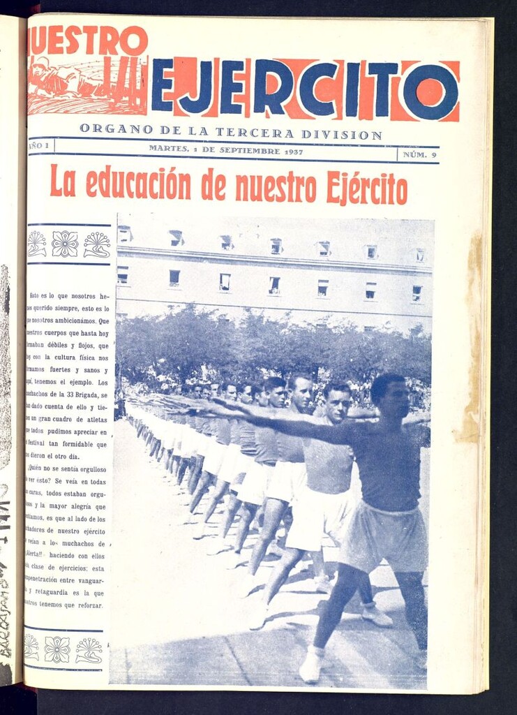Miniatura de Nuestro ejercito : órgano de la 3ª División del 1 de septiembre de 1937