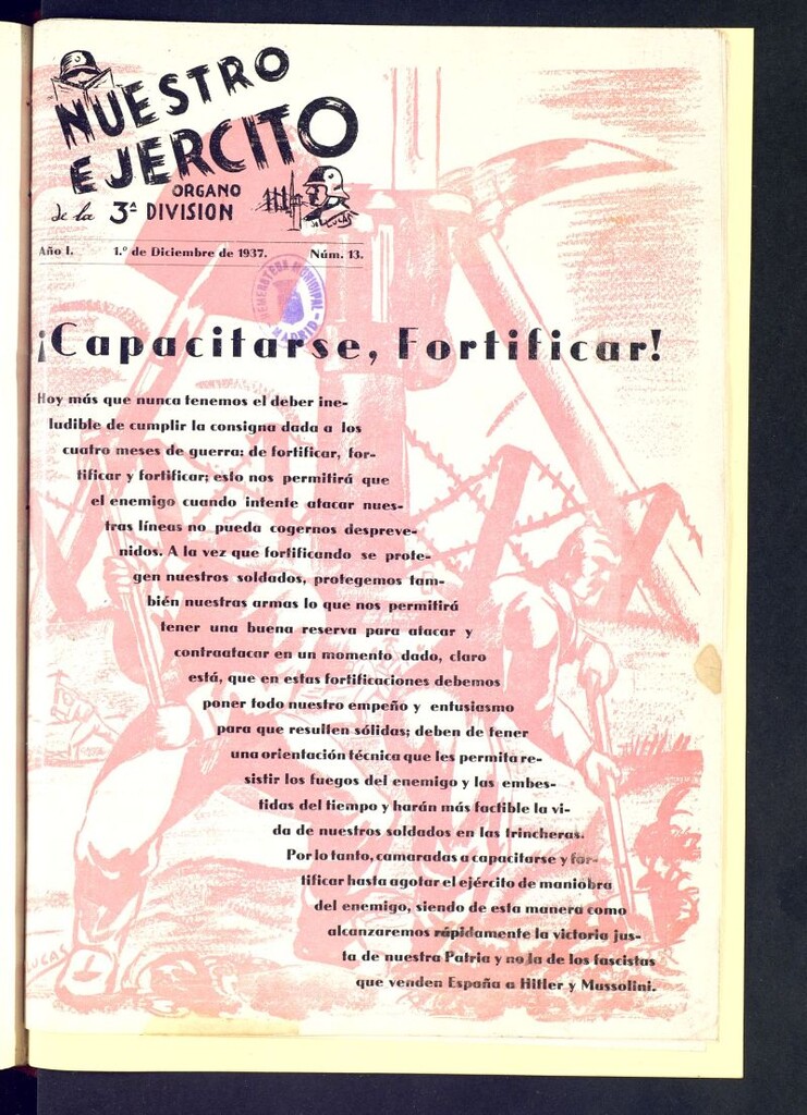 Miniatura de Nuestro ejercito : órgano de la 3ª División del 1 de diciembre de 1937