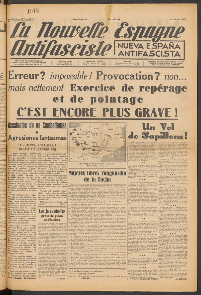 Miniatura de La Nouvelle Espagne antifasciste = Nueva España antifascista. 9 Juin, 1938
