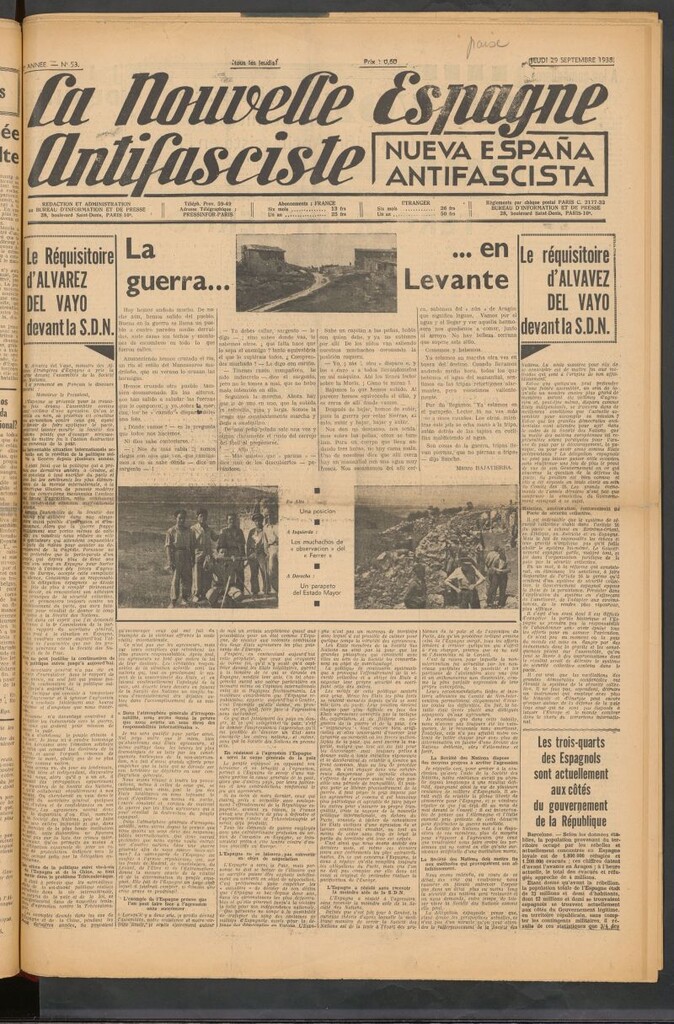 Miniatura de La Nouvelle Espagne antifasciste = Nueva España antifascista. 29 September 1938