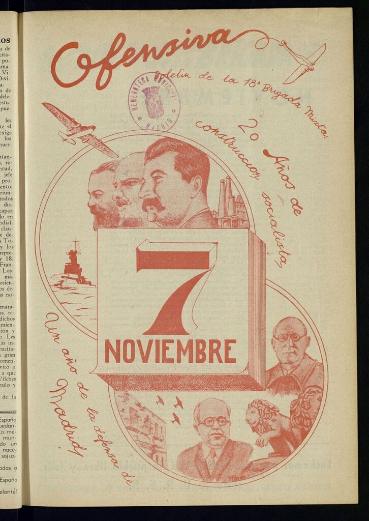 Miniatura de Ofensiva : boletín de la 18ª Brigada Mixta del 7 de noviembre de 1937