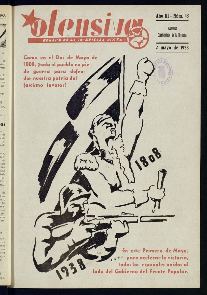Miniatura de Ofensiva : boletín de la 18ª Brigada Mixta del 2 de mayo de 1938