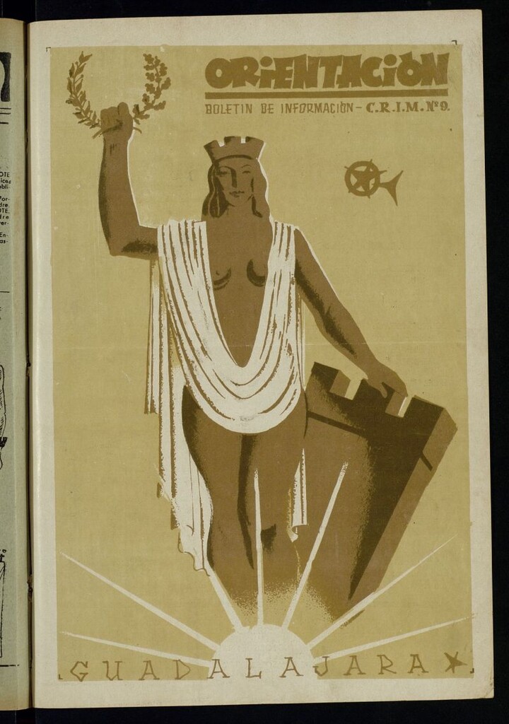 Miniatura de Orientación : órgano quincenal portavoz de expresión de los jefes, comisarios, clases y soldados del C.R.I.M n.9 y batallón de Retaguardia n.13 del 1 de enero de 1939