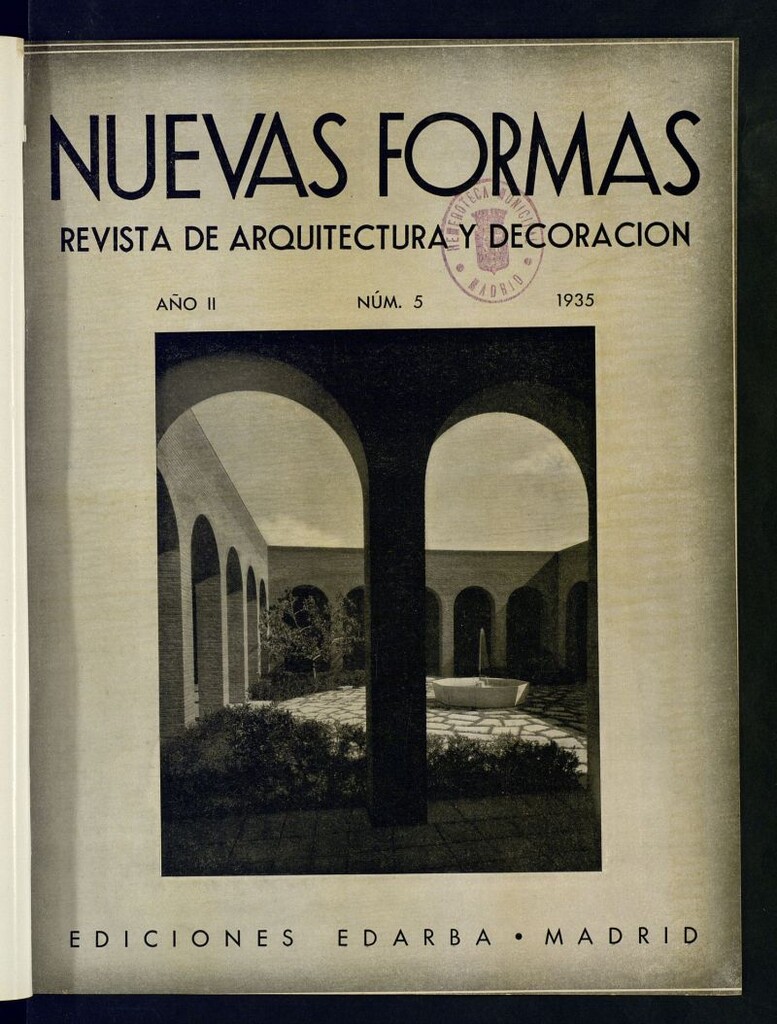 Miniatura de Nuevas Formas : revista de arquitectura y decoración. Nº 5, 1935