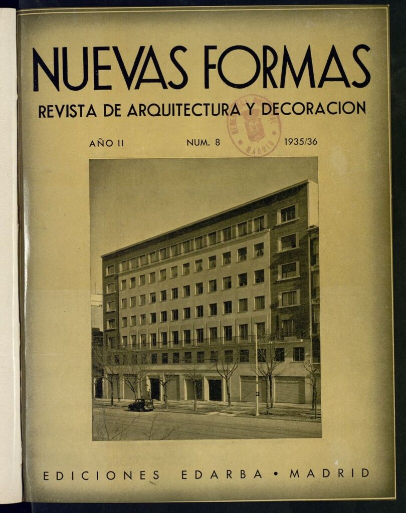 Miniatura de Nuevas Formas : revista de arquitectura y decoración. Nº 8, 1935-1936