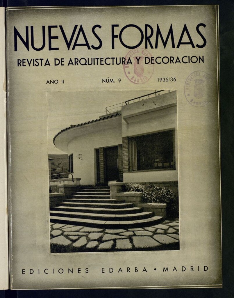 Miniatura de Nuevas Formas : revista de arquitectura y decoración. Nº 9, 1935-1936