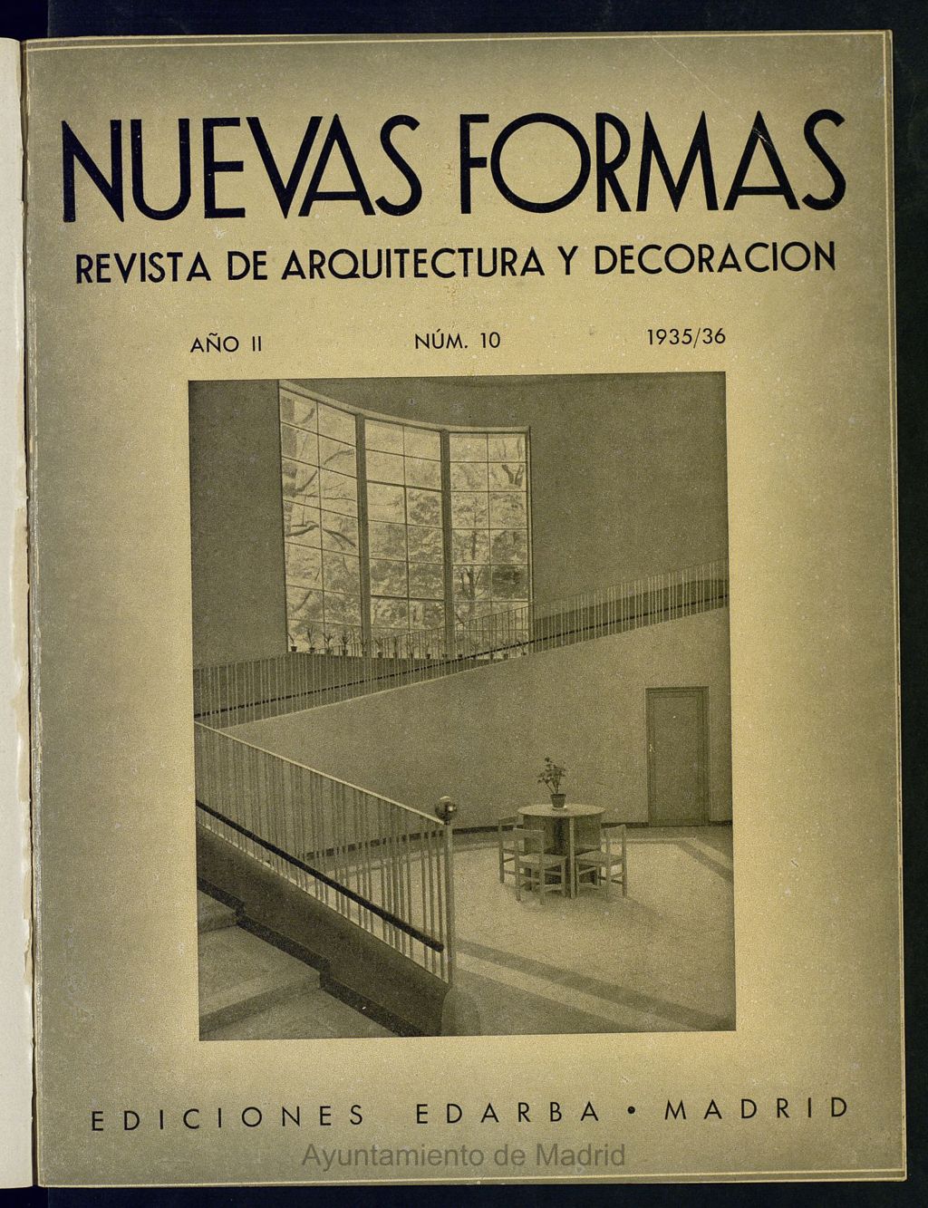 Miniatura de Nuevas Formas : revista de arquitectura y decoración. Nº 10, 1935-1936