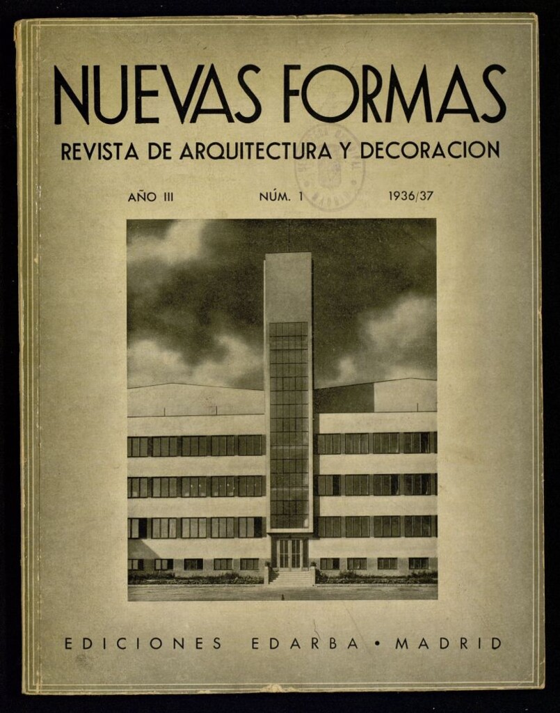 Miniatura de Nuevas Formas : revista de arquitectura y decoración. Nº 1, 1936-1937