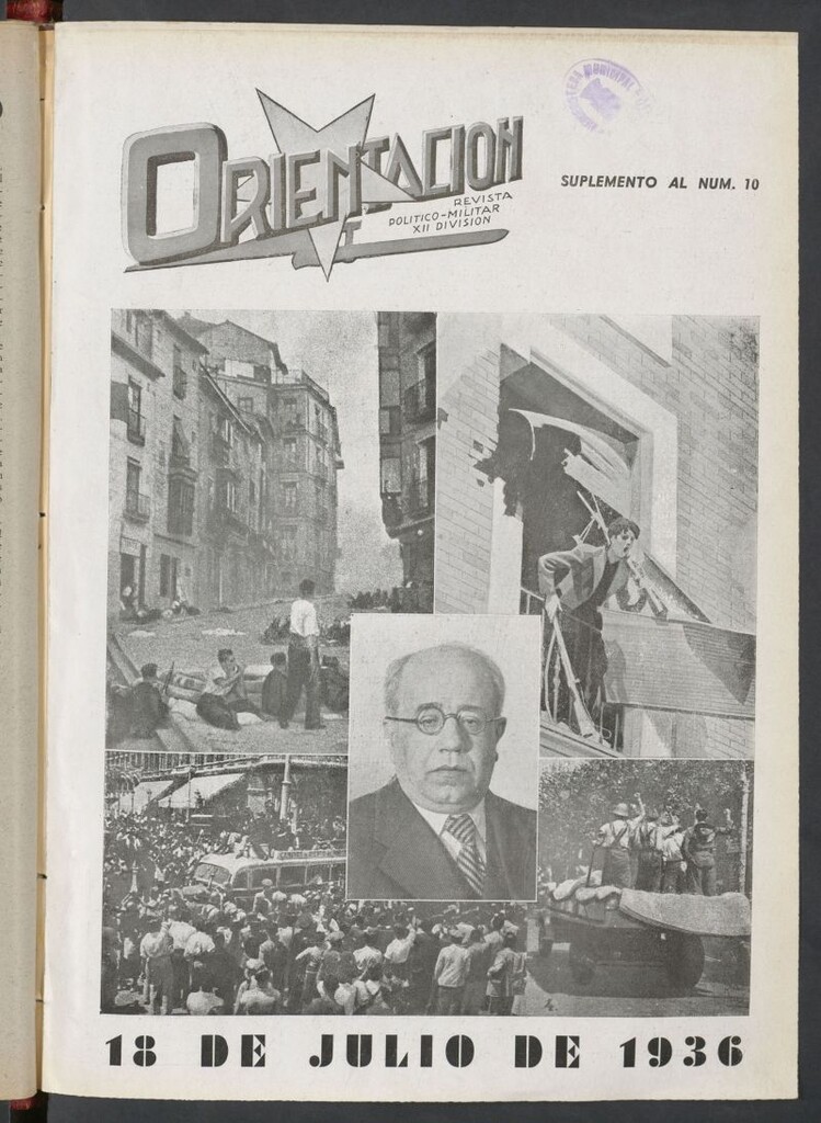 Miniatura de Orientación : revista político-militar del 18 de julio de 1938. Suplemento al número 10