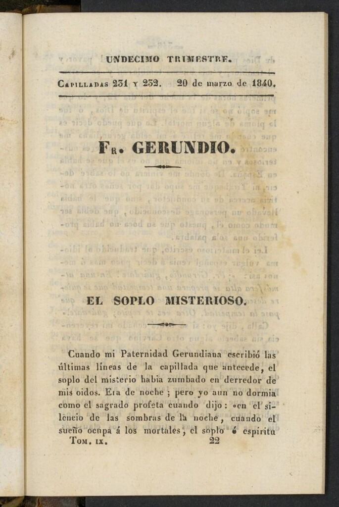 Miniatura de Fr. Gerundio: periódico satírico de política y costumbres del 20 de marzo de 1840, capillada 231 y 232