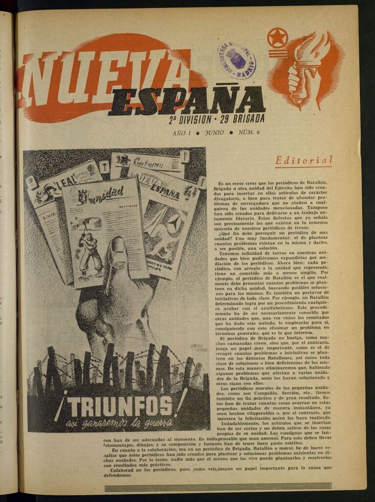 Miniatura de Nueva España : 2ª División, 29 Brigada de junio de 1937