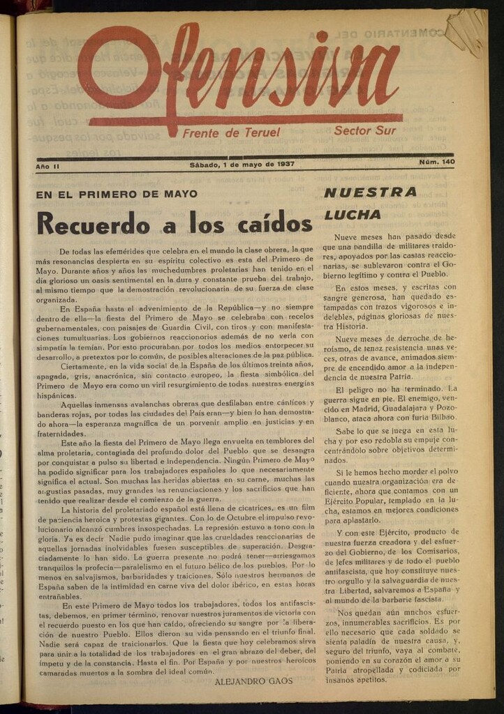 Miniatura de Ofensiva del 1 de mayo de 1937