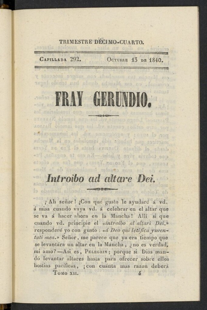 Miniatura de Fr. Gerundio: periódico satírico de política y costumbres del 13 de octubre de 1840, capillada 292