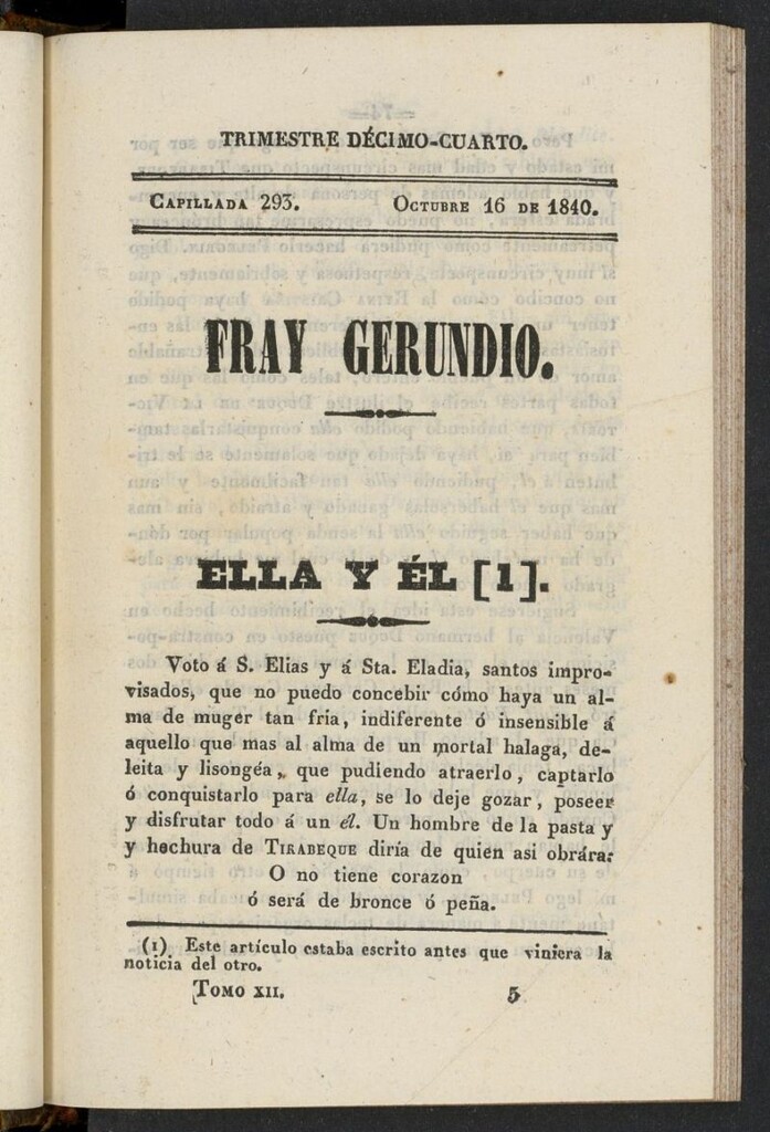 Miniatura de Fr. Gerundio: periódico satírico de política y costumbres del 16 de octubre de 1840, capillada 293