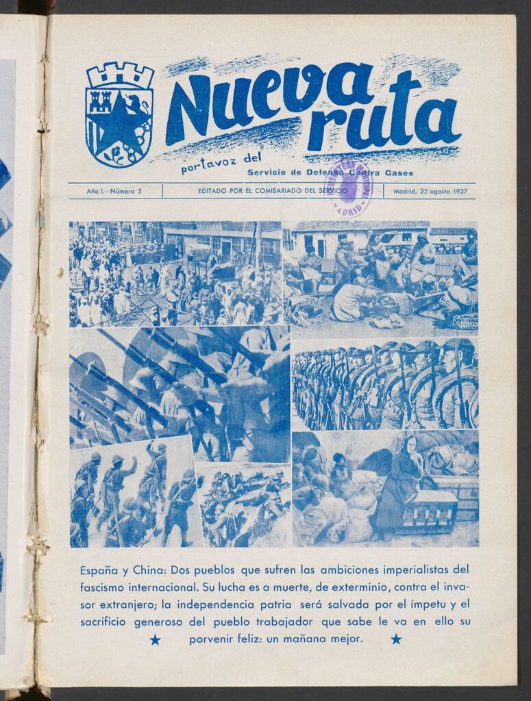 Miniatura de Nueva ruta : portavoz del Servicio de Guerra Química del 25 de agosto de 1937