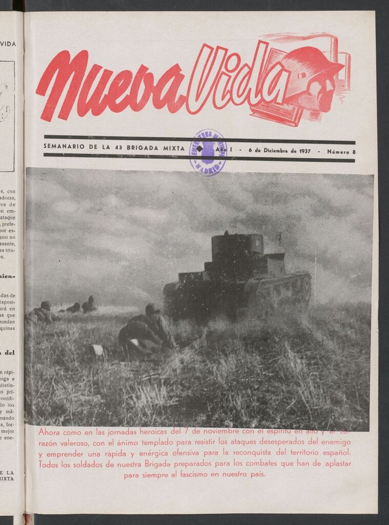 Miniatura de Nueva vida : organo oficial de la 43 Brigada Mixta del 6 de diciembre de 1937