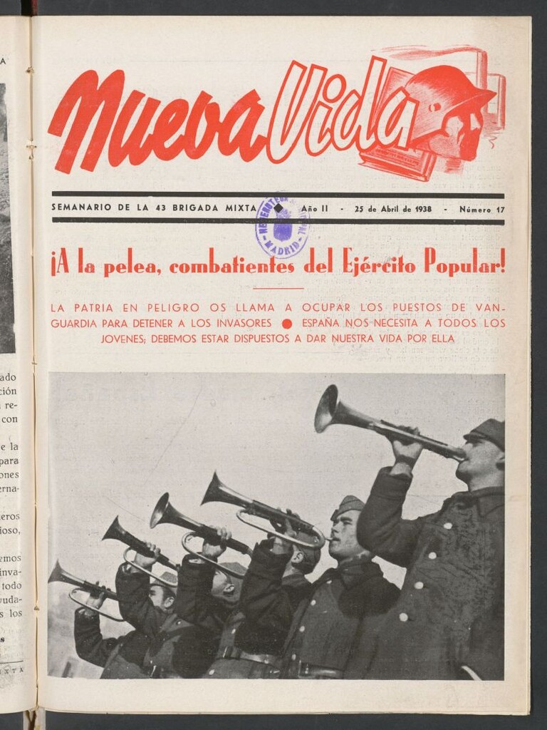 Miniatura de Nueva vida : organo oficial de la 43 Brigada Mixta del 25 de abril de 1938